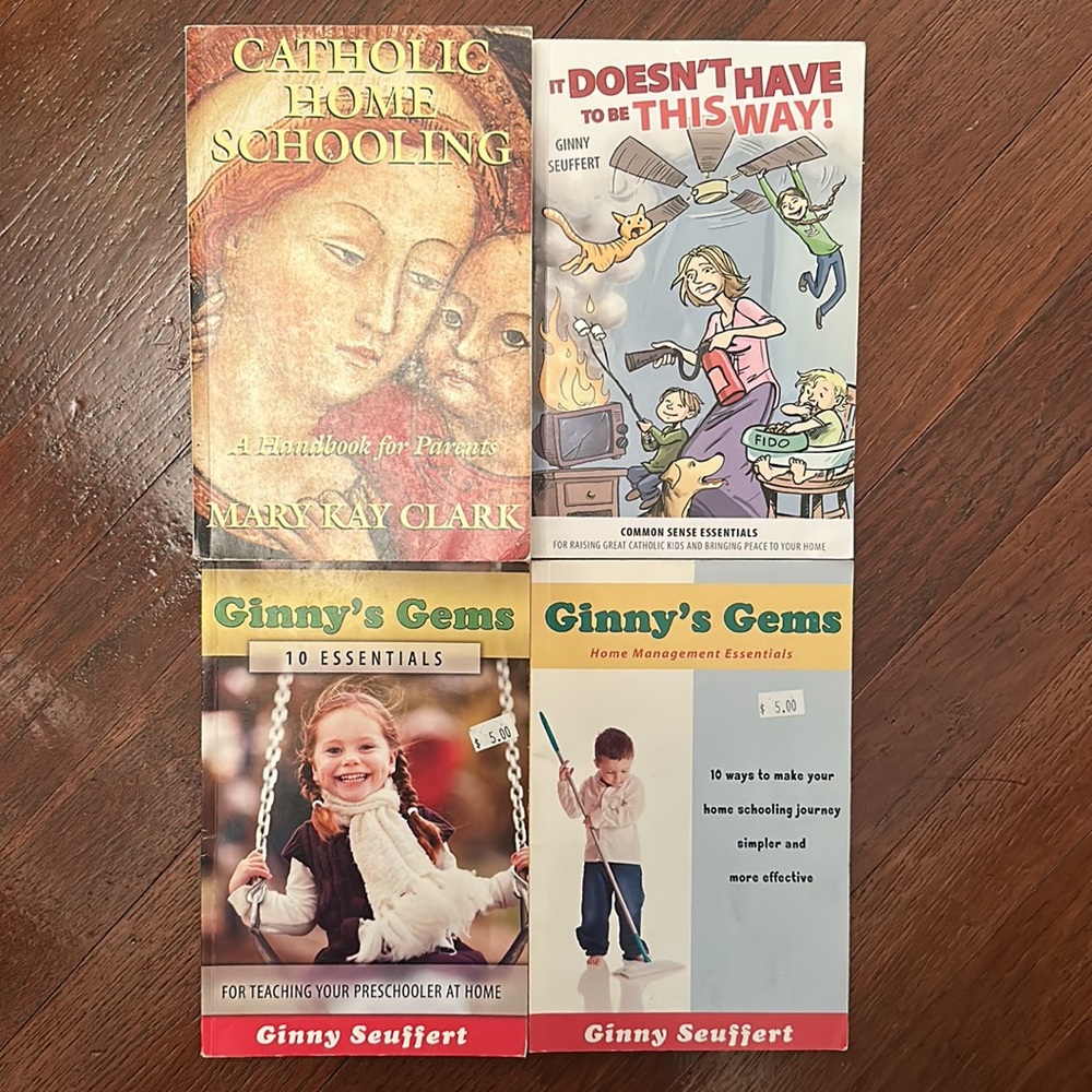 4 Piece Bundle Catholic Homeschooling Books Home School Wisdom Parents Handbook